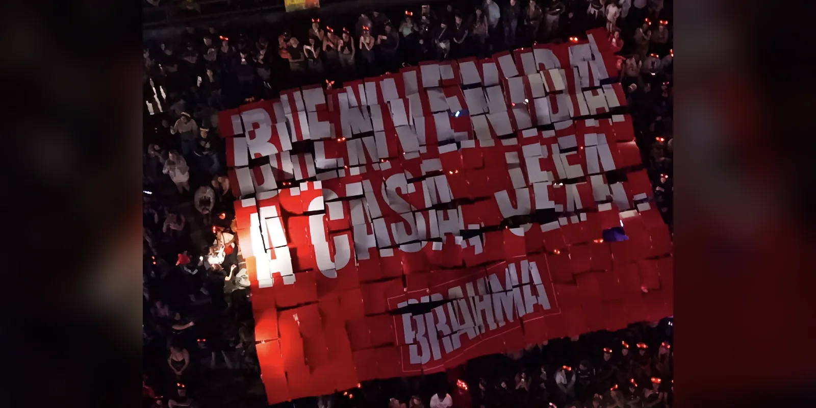 Brahma · Mosaico no show da Cazzu · Estádio 23 de Agosto · ~20.000 pessoas